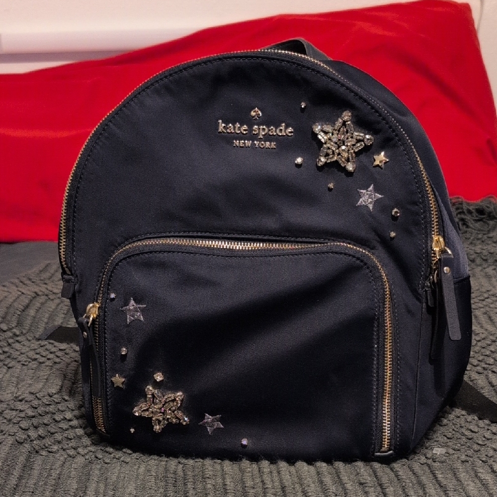 Kate Spade Luxe Navy Blue Watson Lane‎ Hartley backpack - RARE
